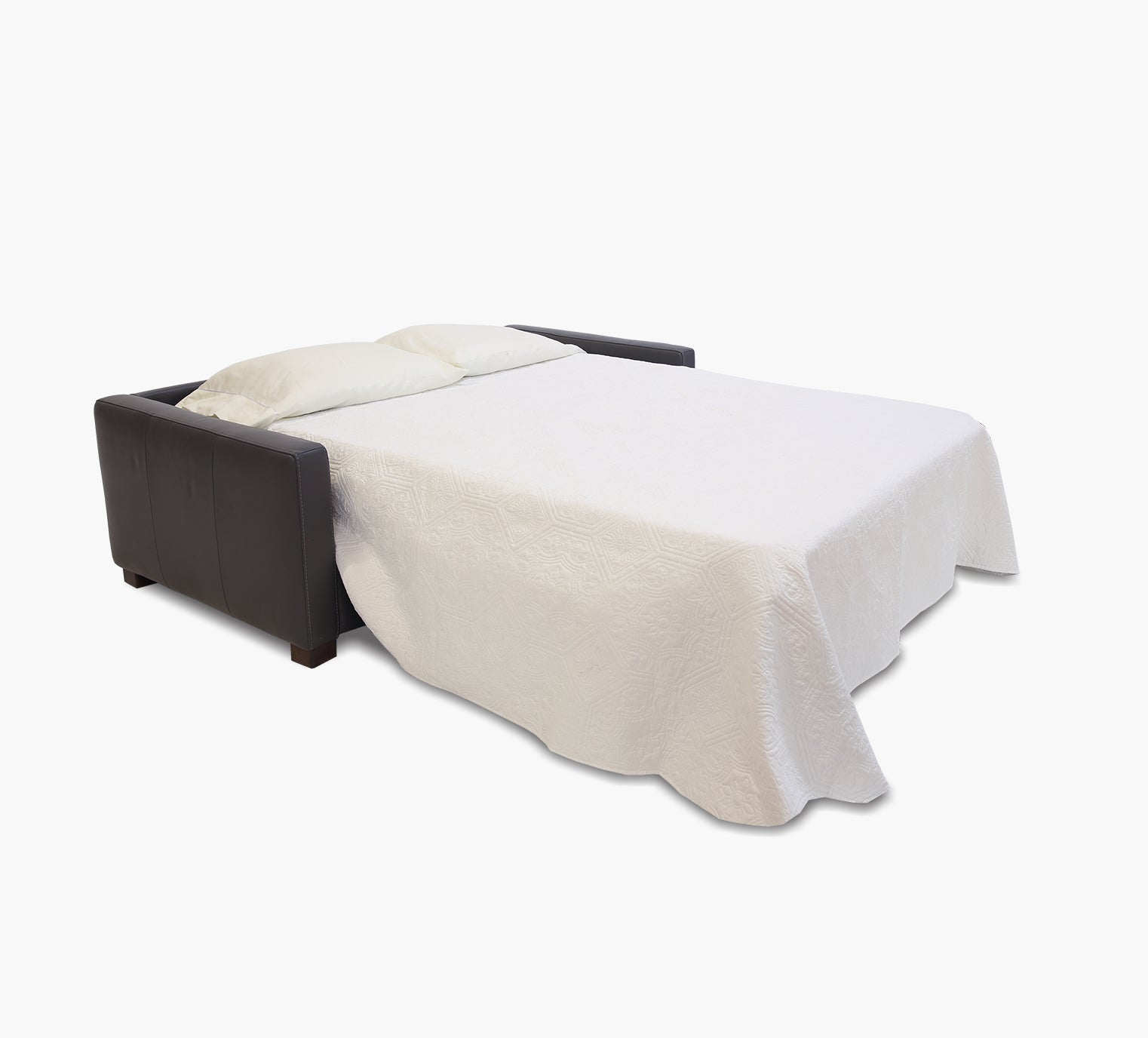 Italia Charcoal Leather Full Sleeper - Image 3